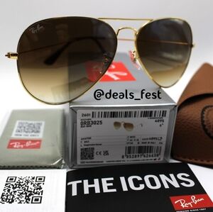 Model Display Ray-Ban Aviator Gradient Brown RB3025